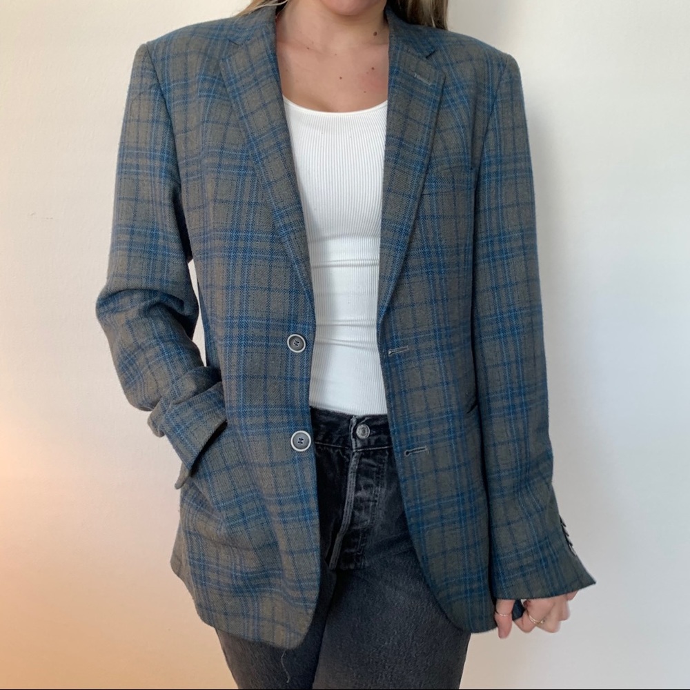 Vintage Plaid Blazer
